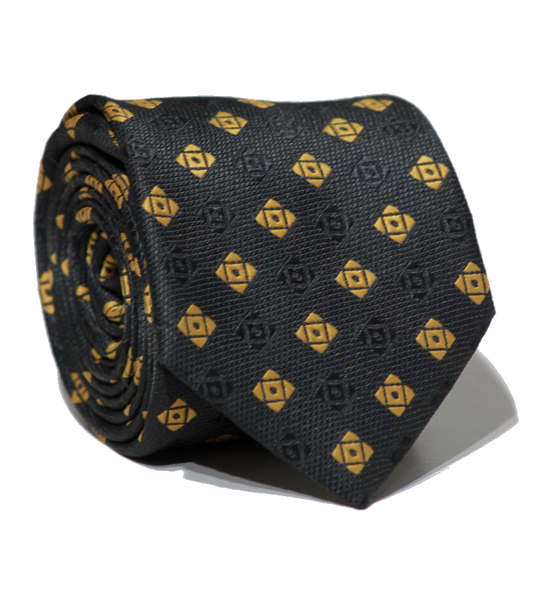 Luxury Black/Yellow Jacquard Tie