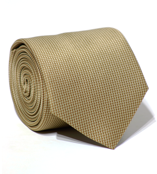 Luxury Gold Beige Jacquard Tie