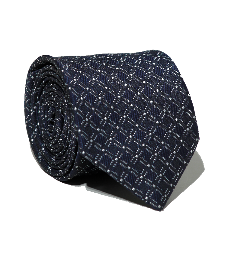 Luxury Navy Jacquard Tie