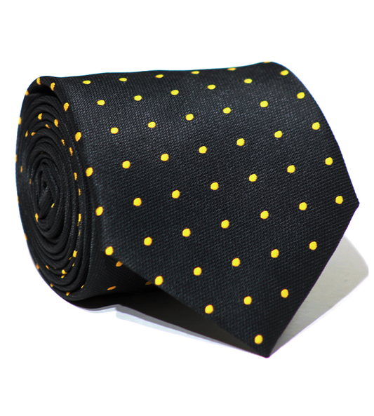 Luxury Black/Yellow Jacquard Tie