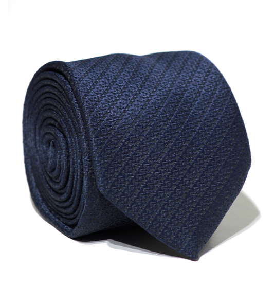 Luxury Navy Blue Jacquard Tie