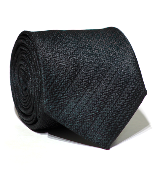 Luxury Textured Black Jacquard Tie