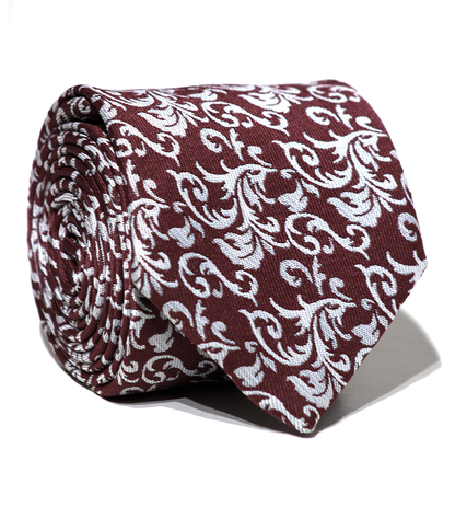 Luxury Red~White Jacquard Tie