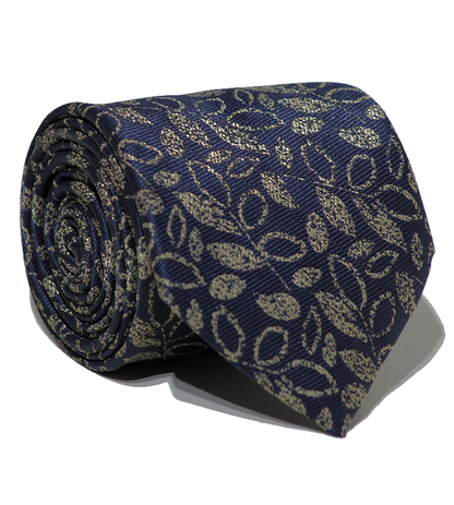 Luxury Navy~Olive Jacquard Tie