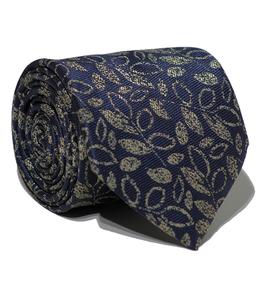 Luxury Navy~Olive Jacquard Tie