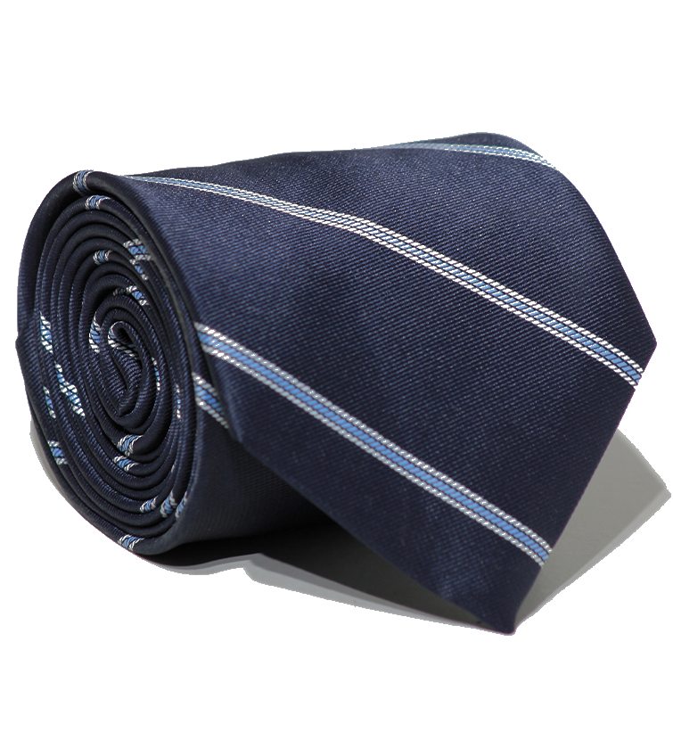 Luxury Navy Blue/Light Blue Jacquard Tie