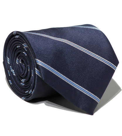 Luxury Navy Blue/Light Blue Jacquard Tie