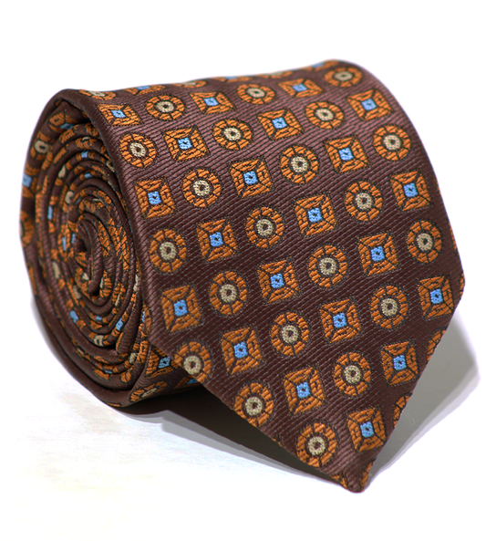 Luxury Burgundy/Bronze Jacquard Tie