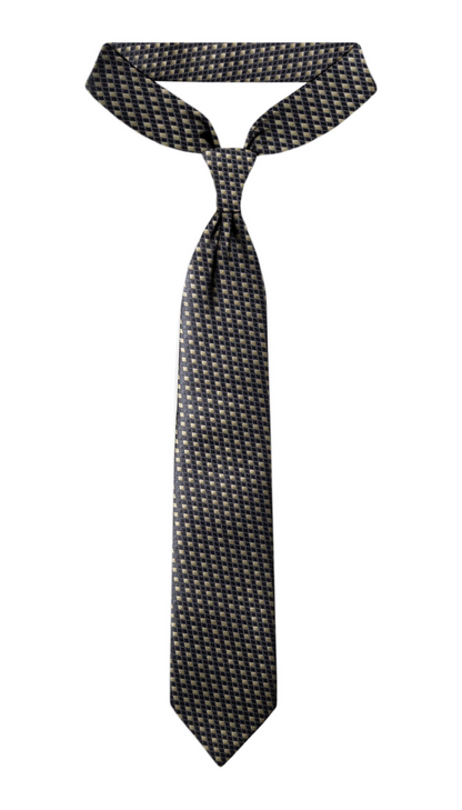 Luxury Black~Gold Jacquard Tie