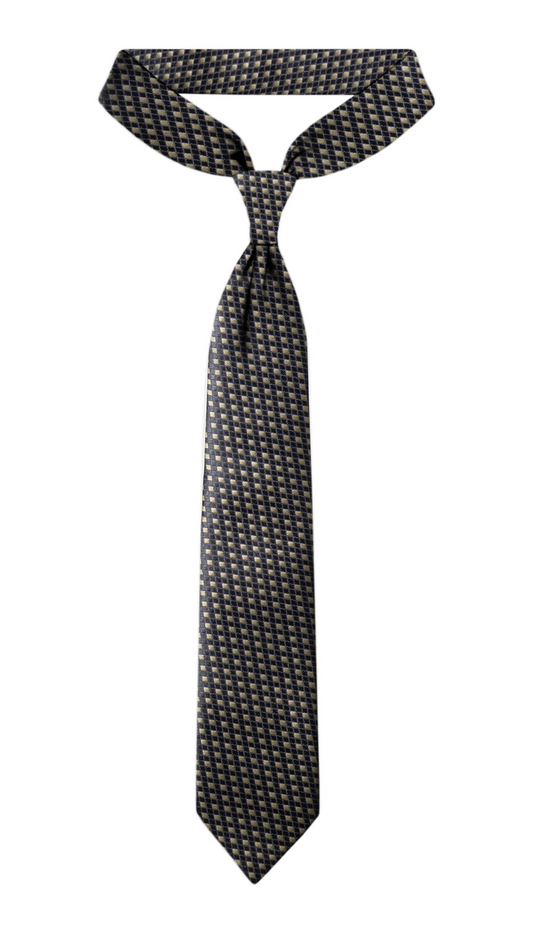 Luxury Black~Gold Jacquard Tie
