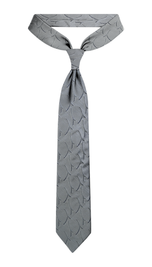 Luxury Silver Silk Tie