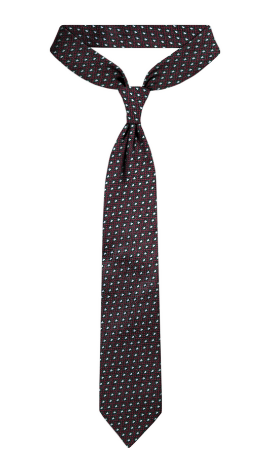 Luxury Maroon/Green Jacquard Tie