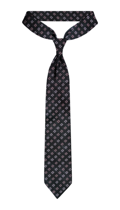 Luxury Dark Gray/Pink Silk Tie