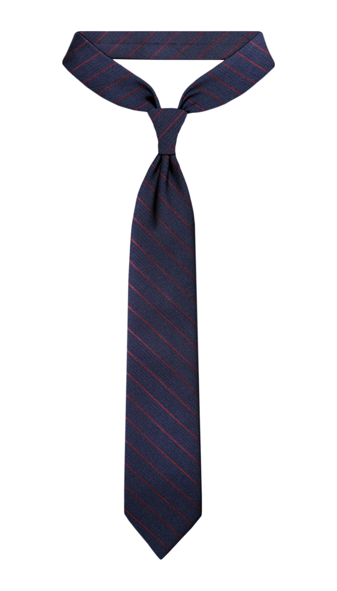 Luxury Navy Blue/Red Jacquard Tie