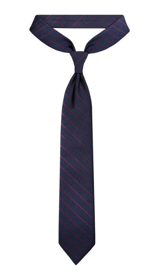 Luxury Navy Blue/Red Jacquard Tie