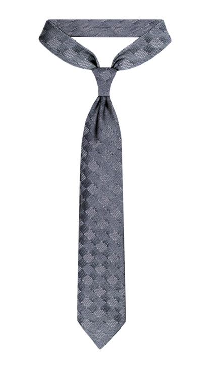 Luxury Mixed Silver Silk Tie