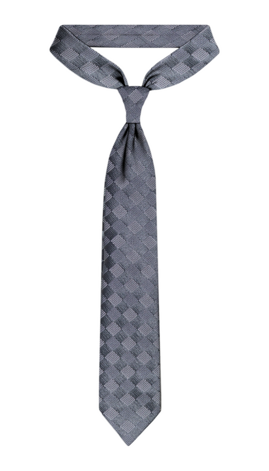 Luxury Mixed Silver Silk Tie