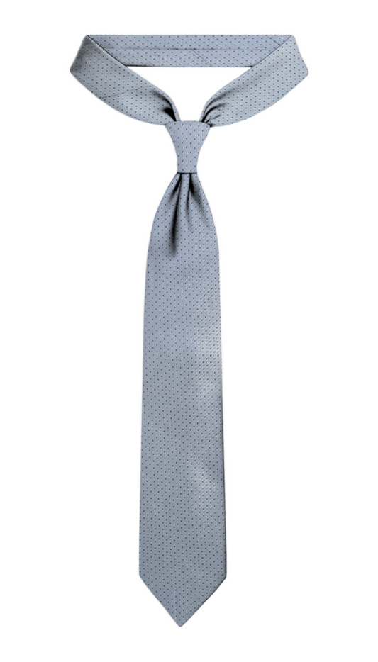 Luxury Silver Silk Tie