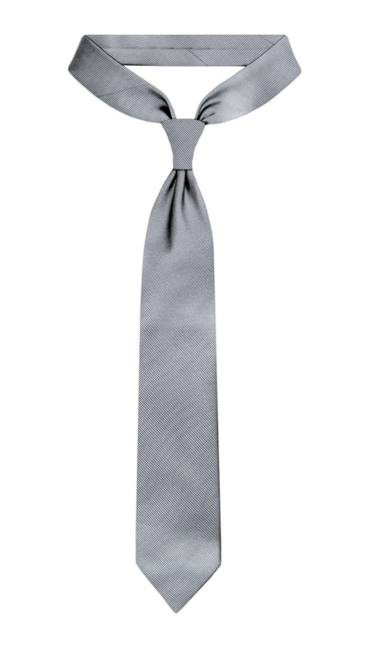 Luxury Silver Jacquard Tie