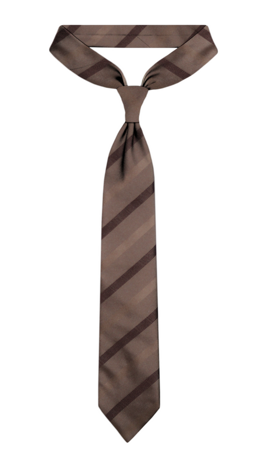 Luxury Mixed Brown/Beige  Silk Tie