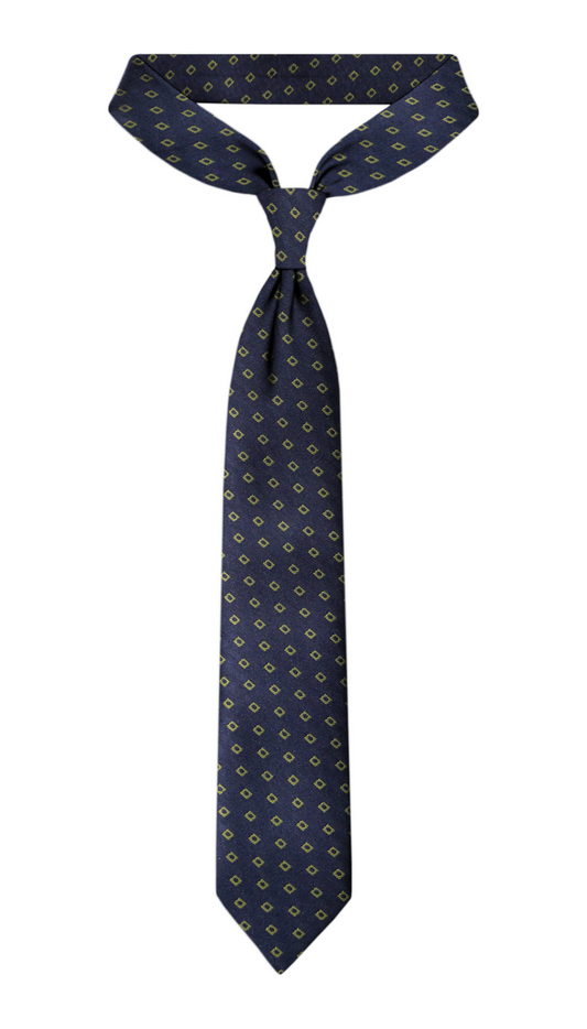 Luxury Navy Blue/F.Green Jacquard Tie