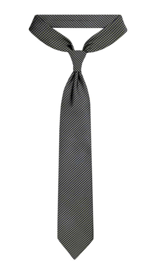 Luxury Dark Yellow/Blue Silk Tie
