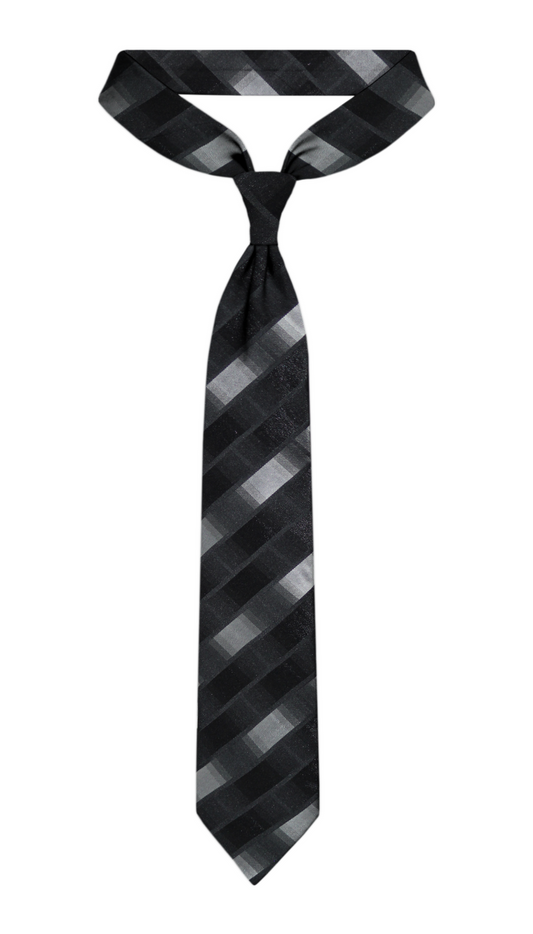 Luxury Mixed Gray /Black Silk Tie