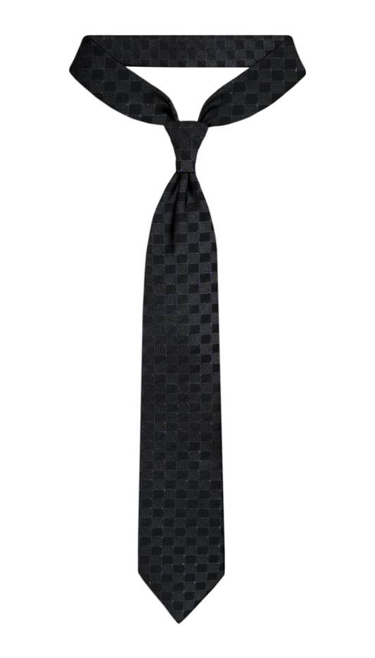 Luxury Black Pattern Silk Tie