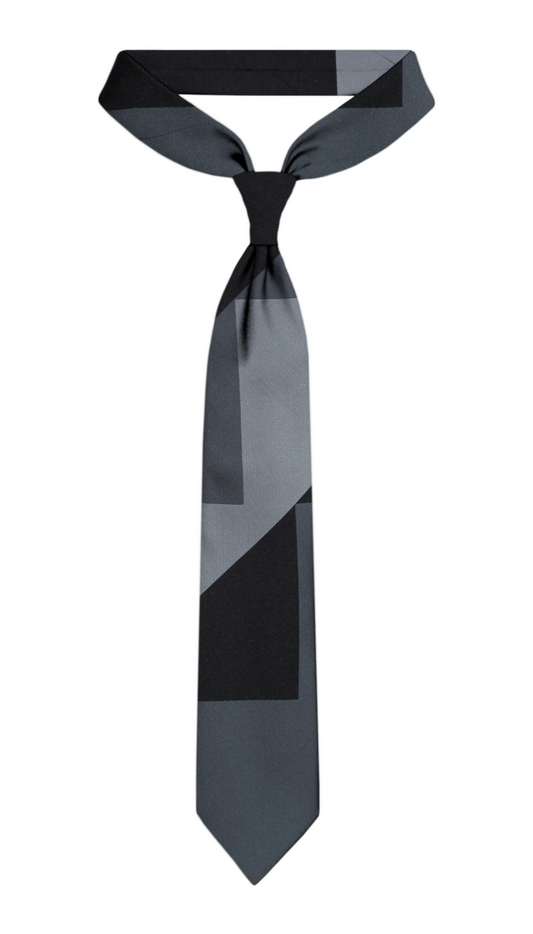 Luxury Mixed Gray Silk Tie
