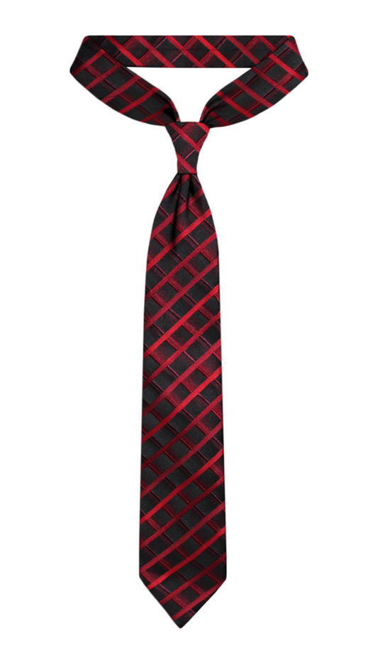 Luxury Red/Black Silk Tie