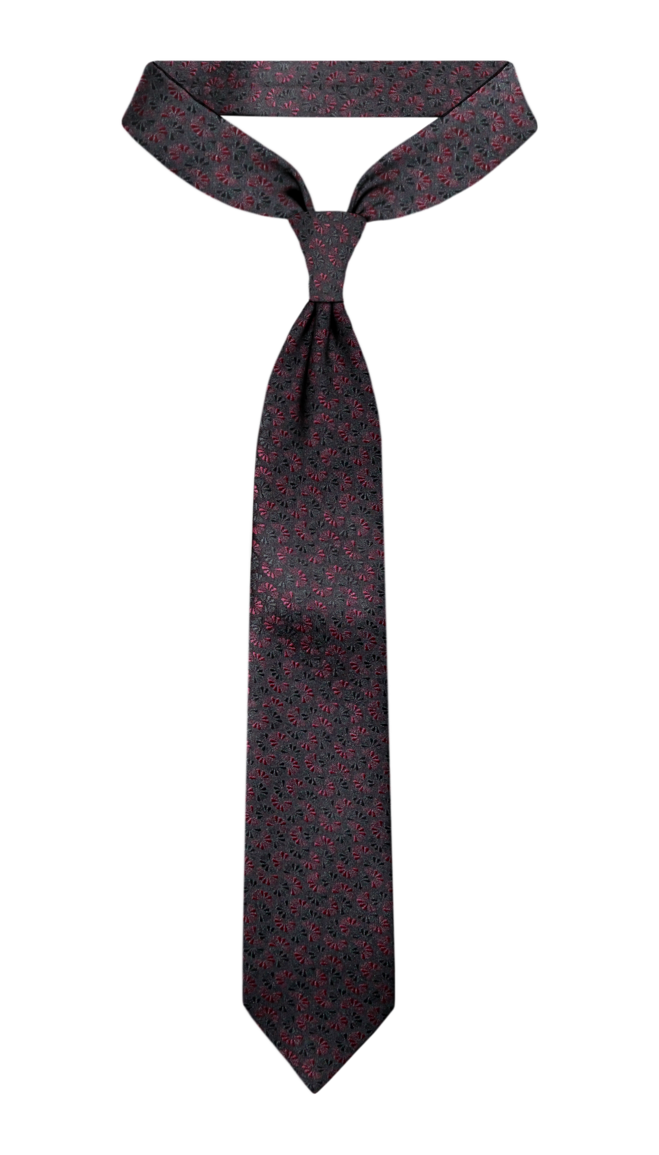 Luxury Black~Red Jacquard Tie
