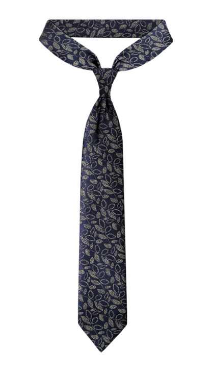Luxury Navy~Olive Jacquard Tie