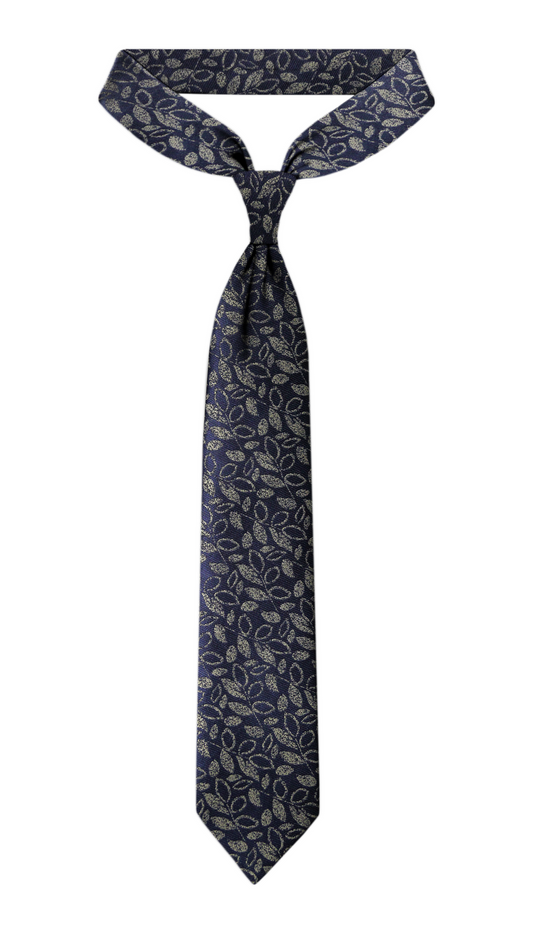 Luxury Navy~Olive Jacquard Tie
