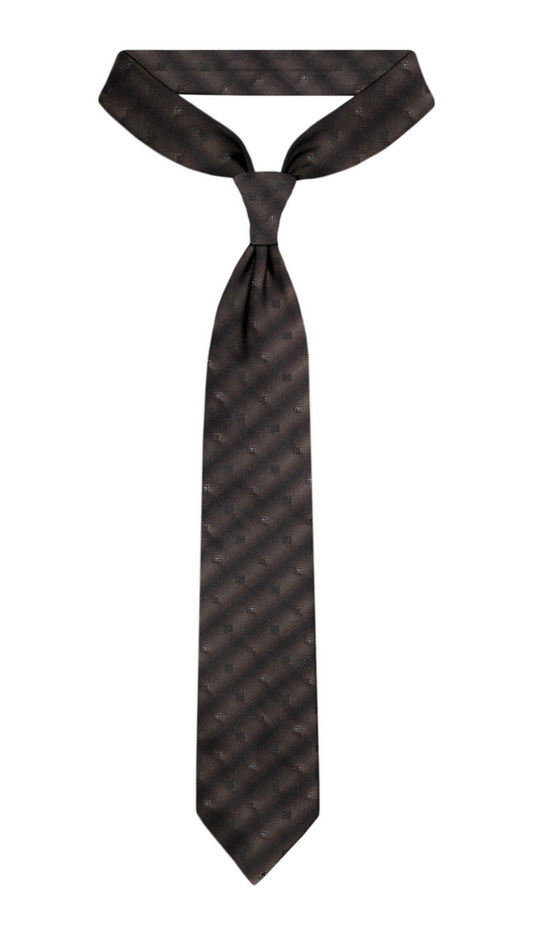Luxury Mixed Brown Silk Tie