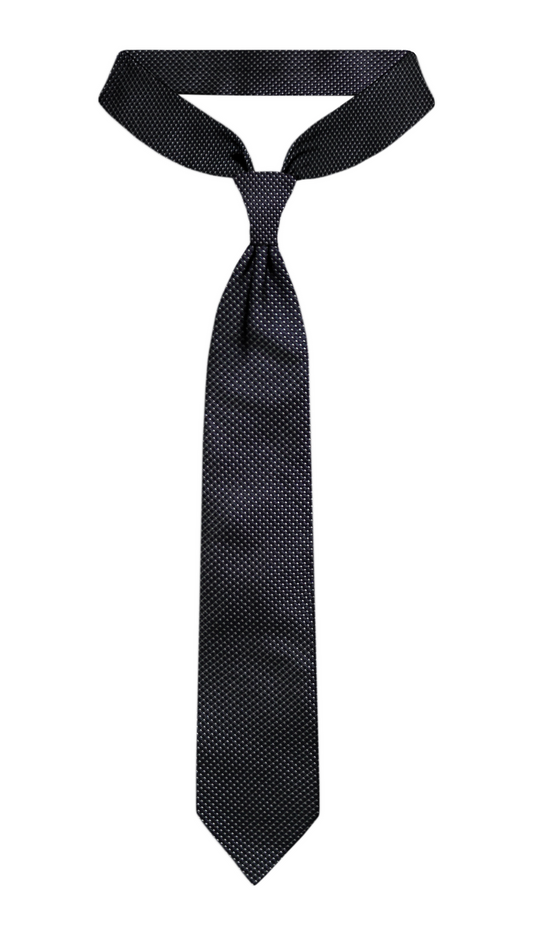 Luxury Navy/White Dots Silk Tie