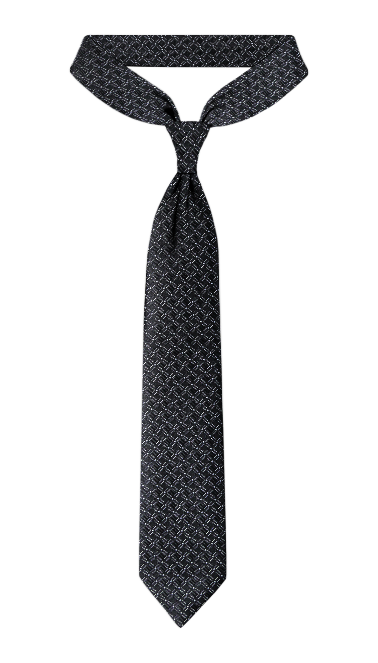 Luxury Black~White Jacquard Tie