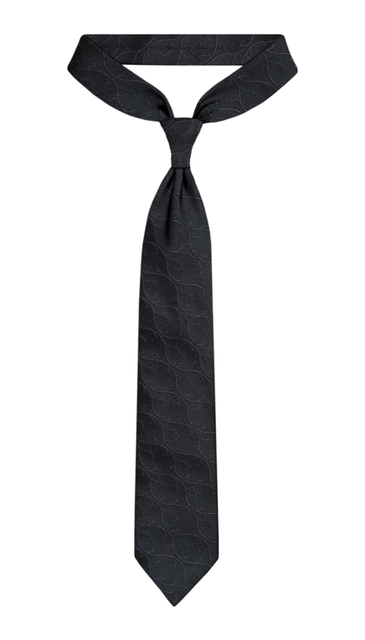 Luxury Black Silk Tie
