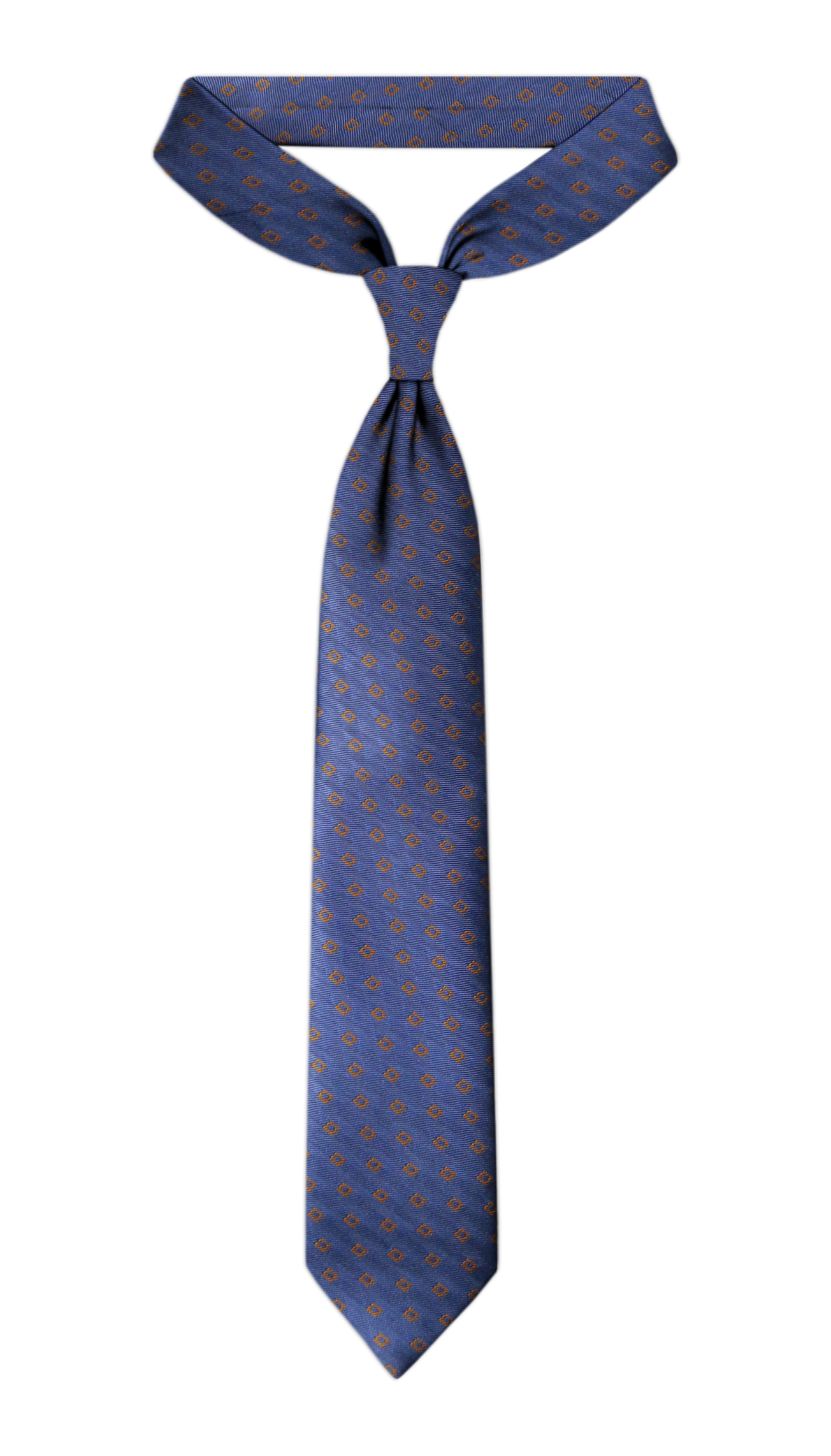 Luxury Blue/Orange Jacquard Tie