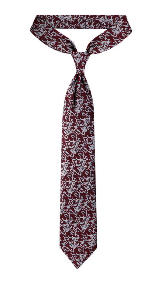 Luxury Red~White Jacquard Tie