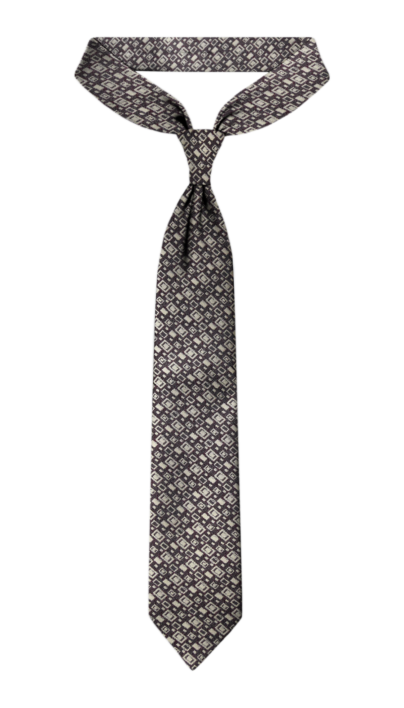 Luxury Brown~Beige Jacquard Tie