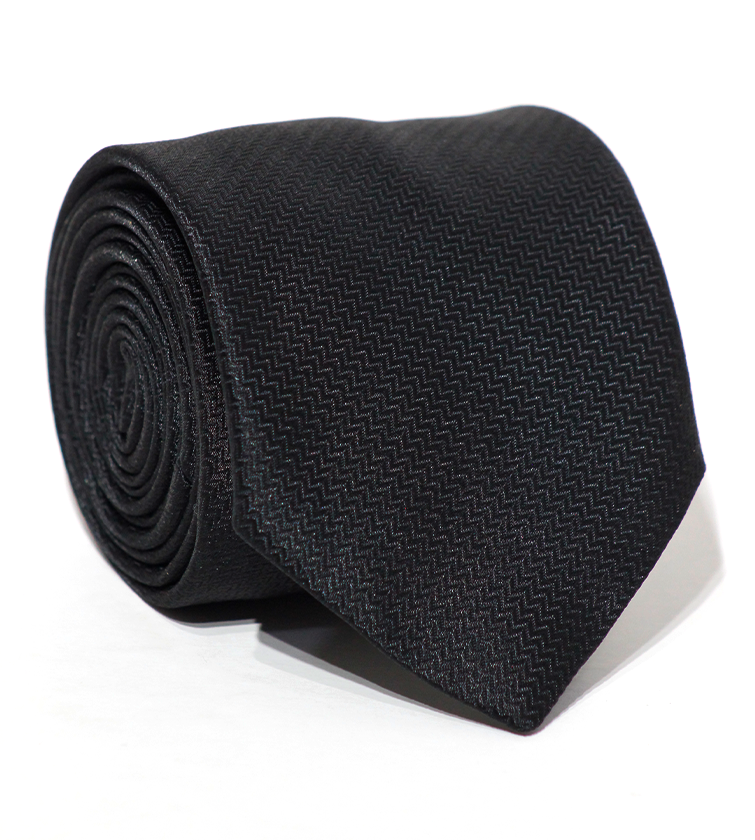 Luxury Black Silk Tie