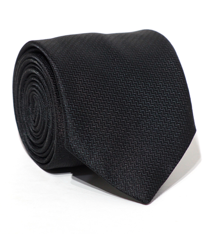 Luxury Black Silk Tie