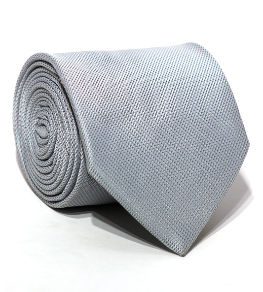 Luxury Silver Jacquard Tie