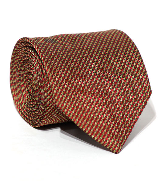 luxury Bronze/Red Jacquard Tie