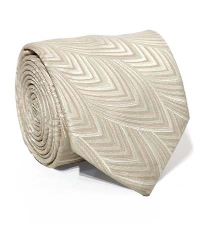 Cravate de luxe en soie beige