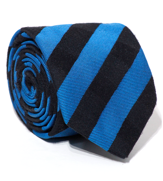 Luxury Stripe Blue/Black Jacquard Tie