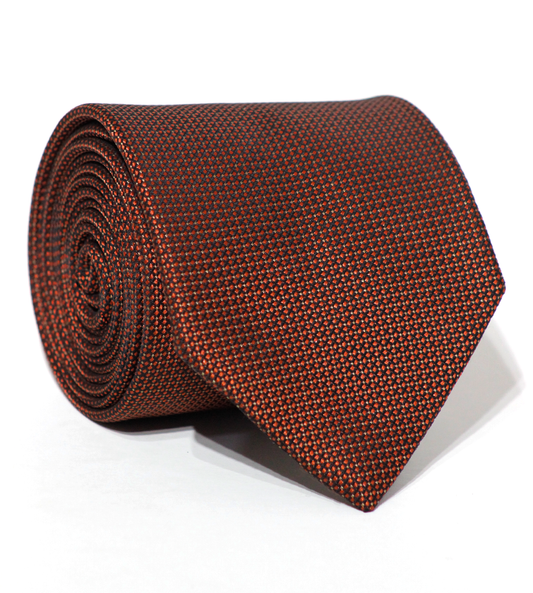 Luxury Rust Textured Jacquard Tie