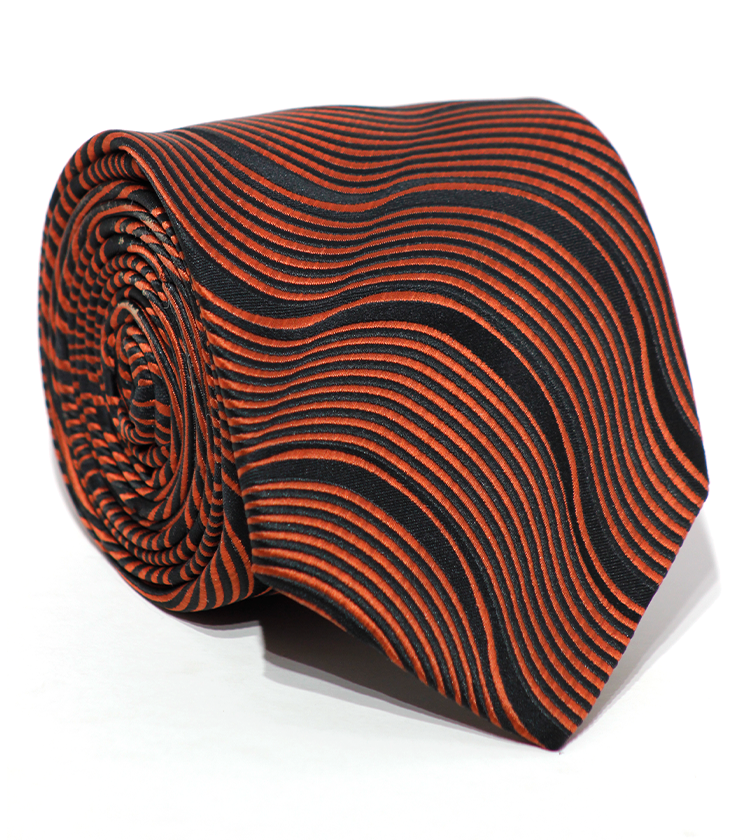 Luxury Dark Bronze/Black Silk Tie