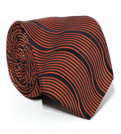 Luxury Dark Bronze/Black Silk Tie