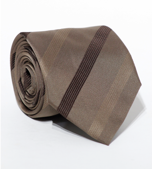 Luxury Mixed Brown/Beige  Silk Tie